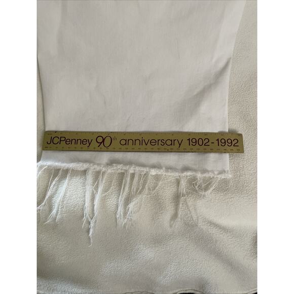 Zara Women's 4 Women’s White High Waist Raw Hem Wide Leg Jeans denim - Picture 6 of 6